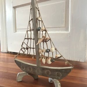 Seashells Boat home decor